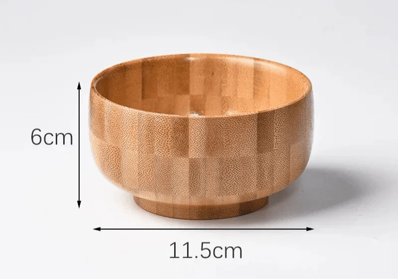 Bol Bambou Sculpté Main - Bol Artisanal Naturel Sans BPA