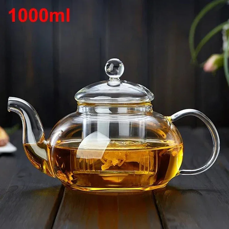 Théière Verre Borosilicate 400ml-1L | Filtre Inox