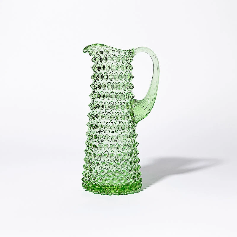 Pichet à boules en verre vert clair