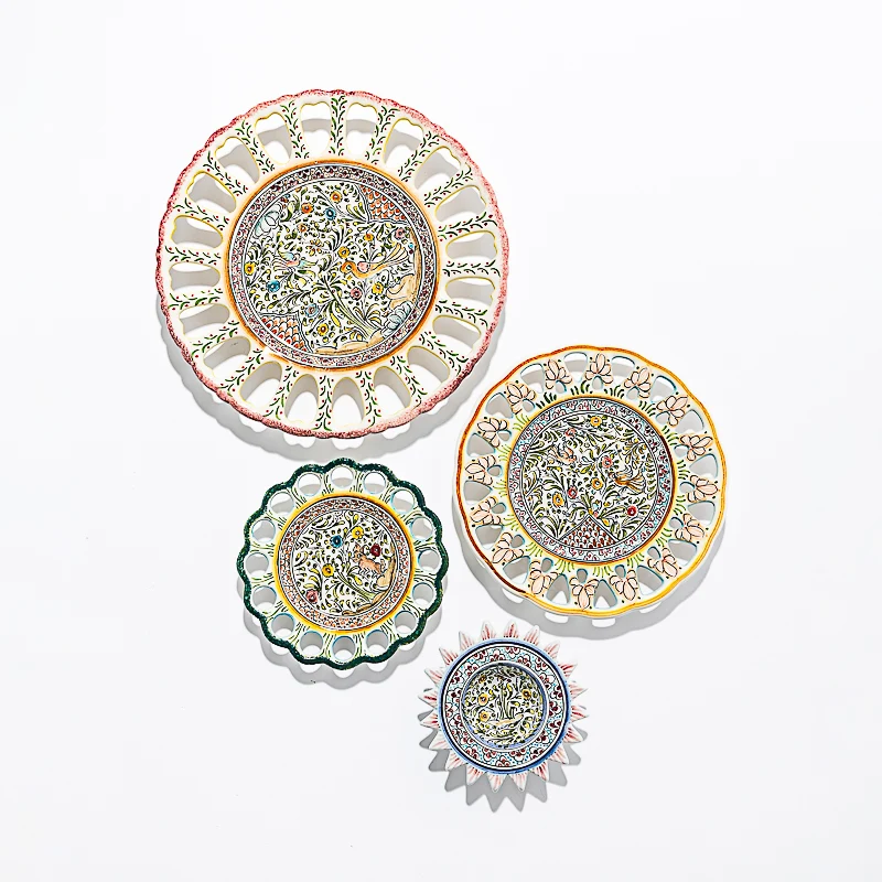Assiettes Ajourées peintes
