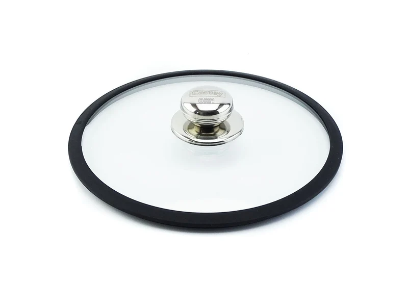 CASTEY Deckel 26 cm Glasdeckel mit Silikonring hitzebeständig bis 220°C ofenfest