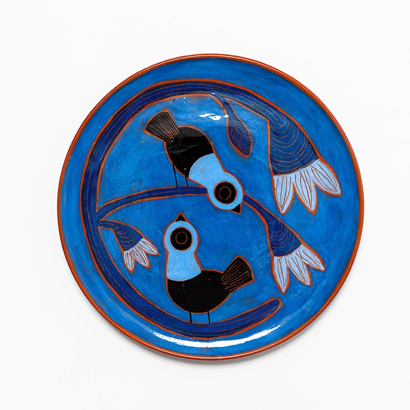 Assiette Oiseau en céramique - 27 cm