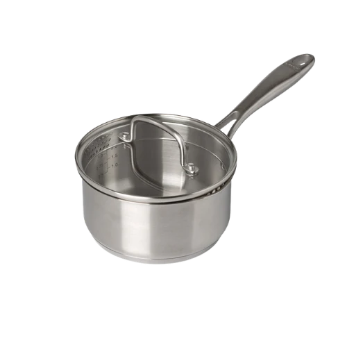 Casserole en inox avec couvercle poignée fixe - Infinity