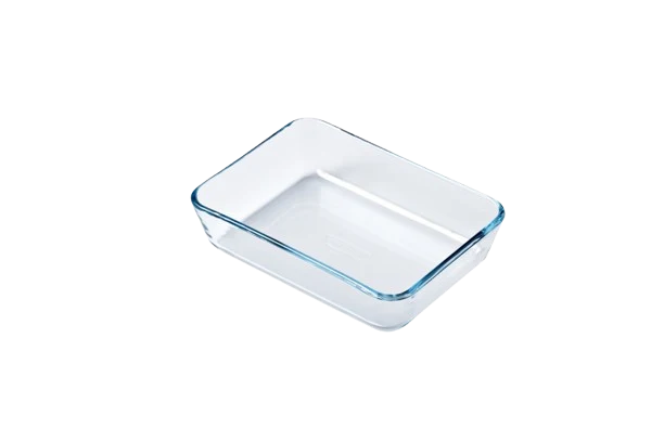 Plat rectangulaire en verre compatible air fryer