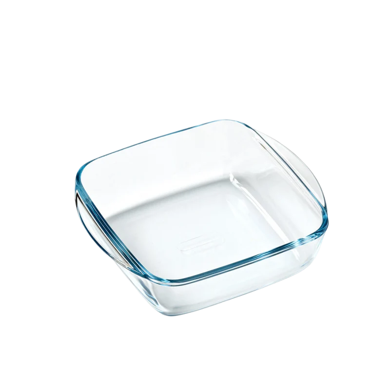 Plat en verre carré - Compatible "air fryer" (friteuse à air chaud)