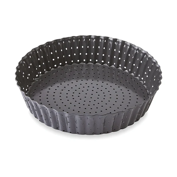 Tourtière perforée haute fond amovible acier antiadhérent 24 × 5 cm Mathon
