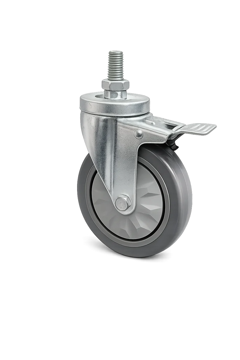 CHEFCO,SSPR-5B, Caster for S/S Sheet Pan Rack with Brake, 1/2" Screw, 5" Height, 2 PCS