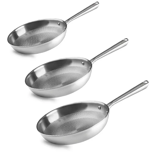 Lot 3 poêles Titanium 20, 24 et 28 cm Lacor