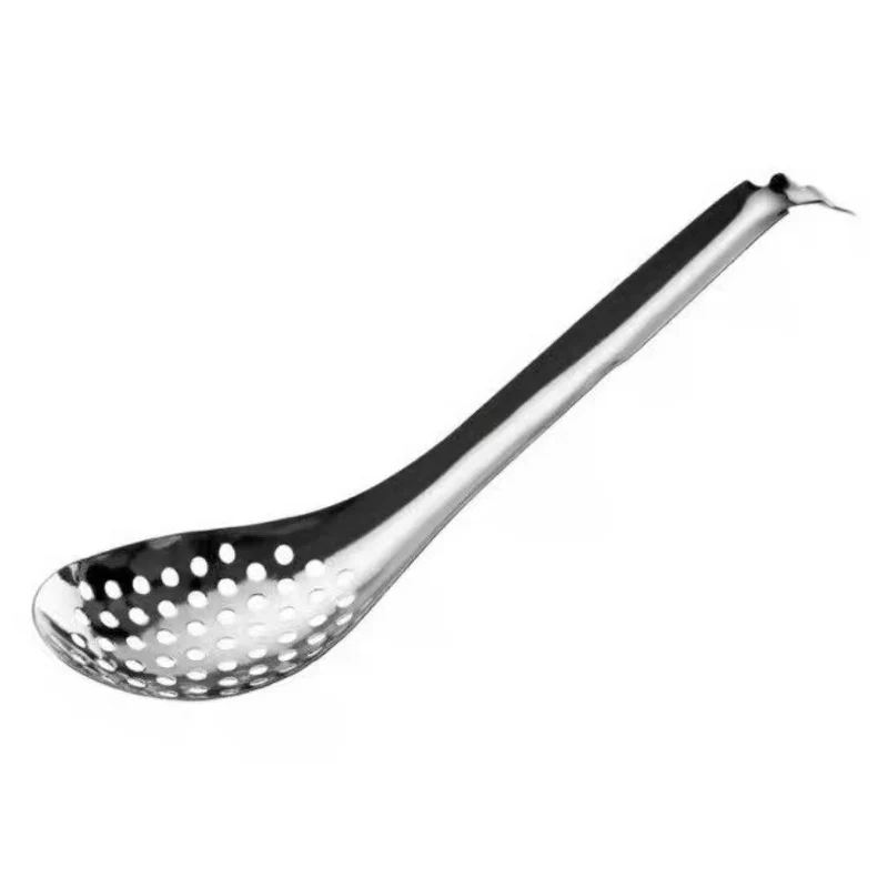 CHEFCO,LS-4S, Perforatede Stainless Steel Caviar Spoon, Sliver, 16.5cm/6.5” long, 4cm/1.5“ Dia