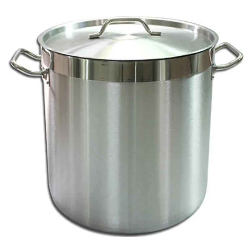 Sub-equip,SPWL-2525, Heavy-Duty Stainless Steel Stock Pot with Lid Set with Reinforced Handles (25cm/9.8" Dia x H 25cm/9.8" -12.5L)