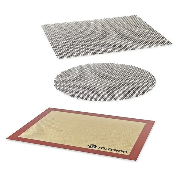 Lot 2 grilles de cuisson + tapis de cuisson en silicone Mathon