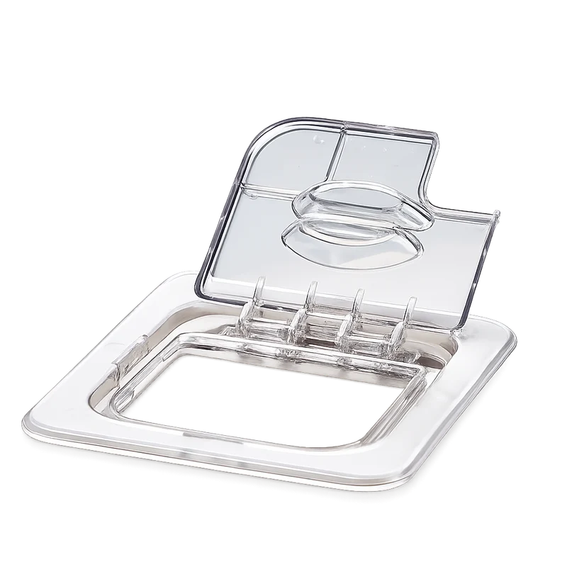 Sub-equip, CFP-P16FLN, Polycarbonate Hinged Food Pan Cover,1/6 Size, Clear