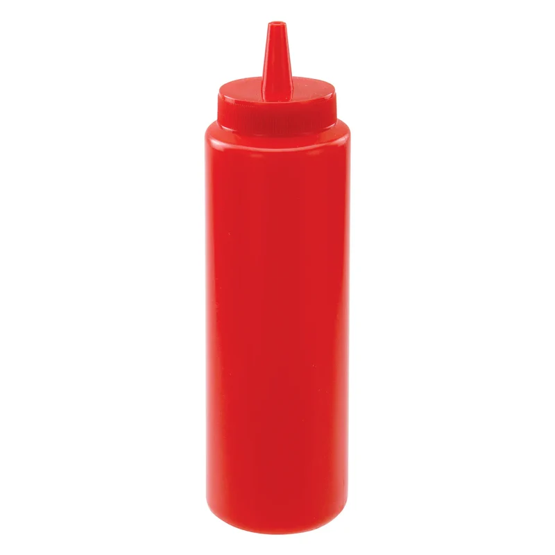 PSB-08R - Regular Squeeze Bottles - 8 oz, Red,6pcs/pack