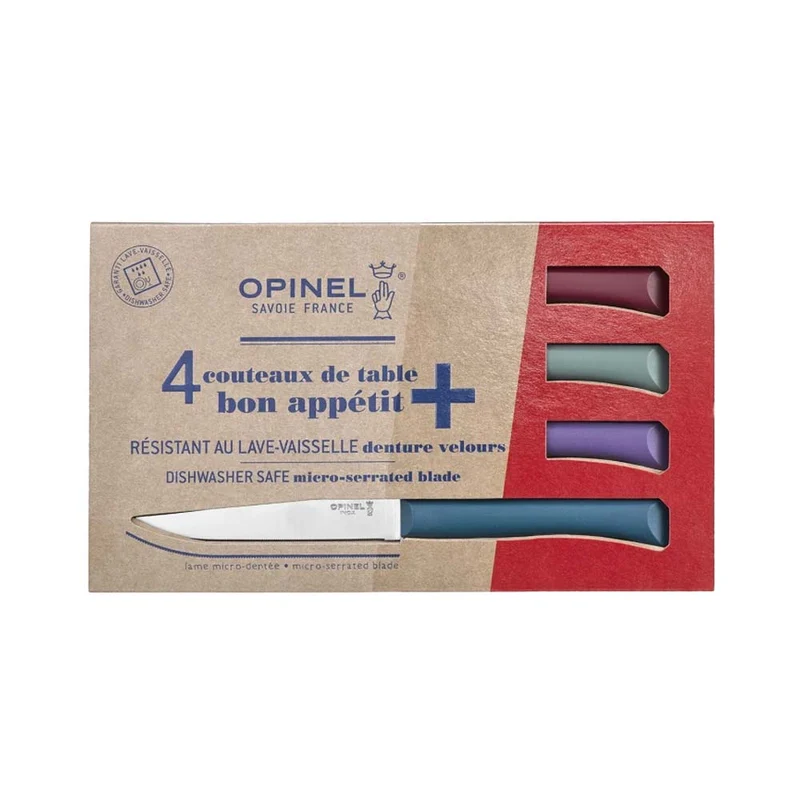 Coffret 4 couteaux de table Bon Appétit + Panachés GLAM - OPINEL