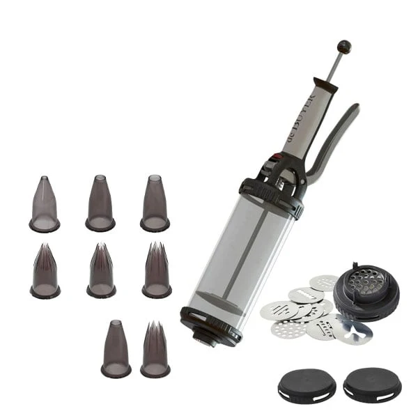 Lot tube piston à pression et coffret 6 douilles en tritan Classic De Buyer