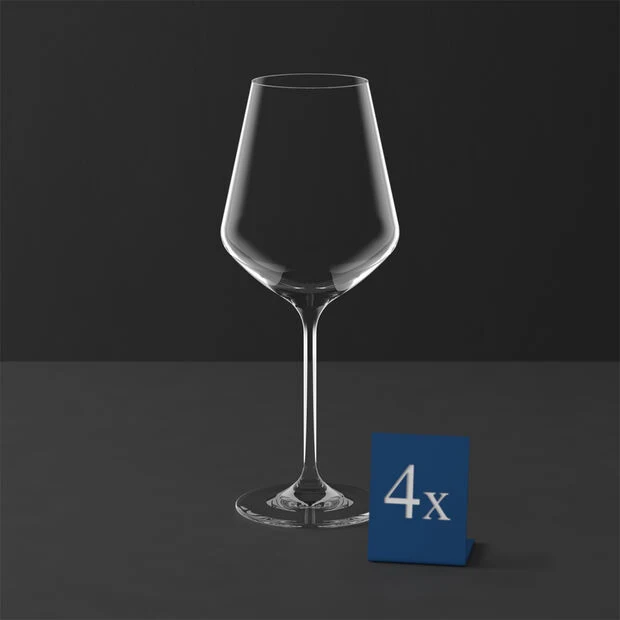 Villeroy & Boch La Divina Red Wine Clear Crystal Glass, Set of 4