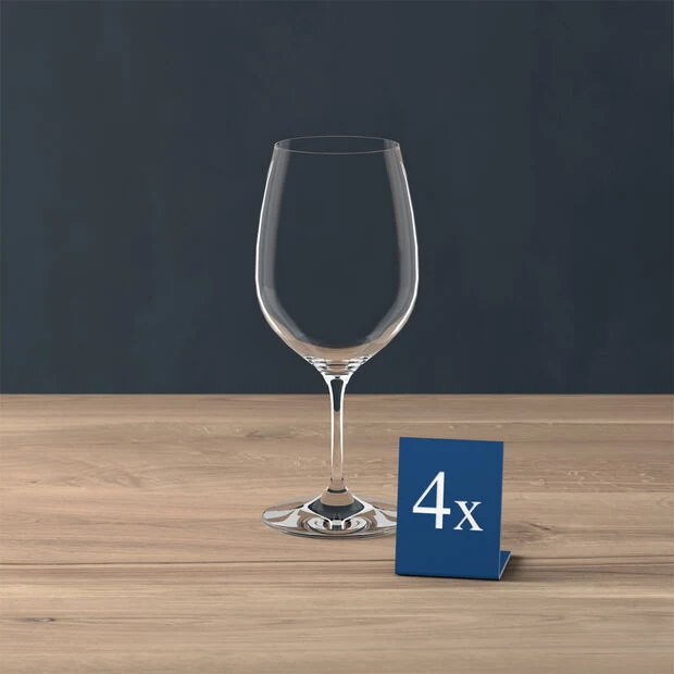 Villeroy & Boch Entree Red Wine Clear Crystal Glass, Set of 4
