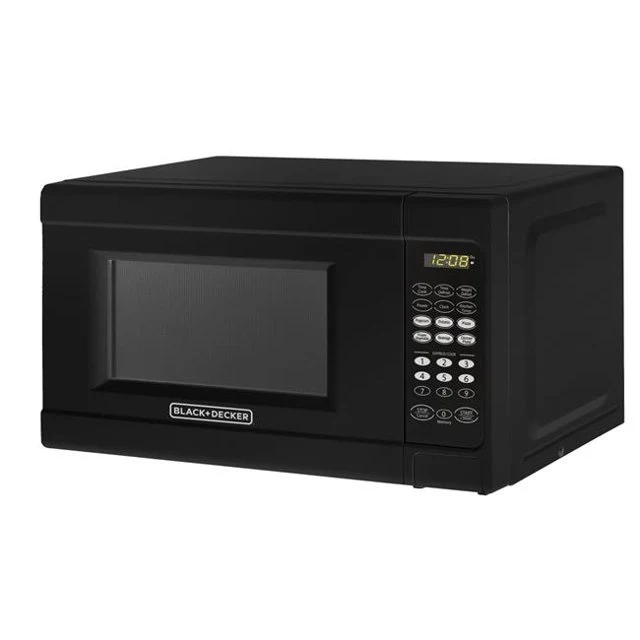 Black & Decker 0.7 cu ft. Black Digital Microwave, Black