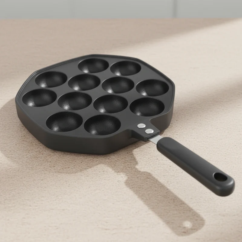 Poêle takoyaki antiadhésive - 12 empreintes