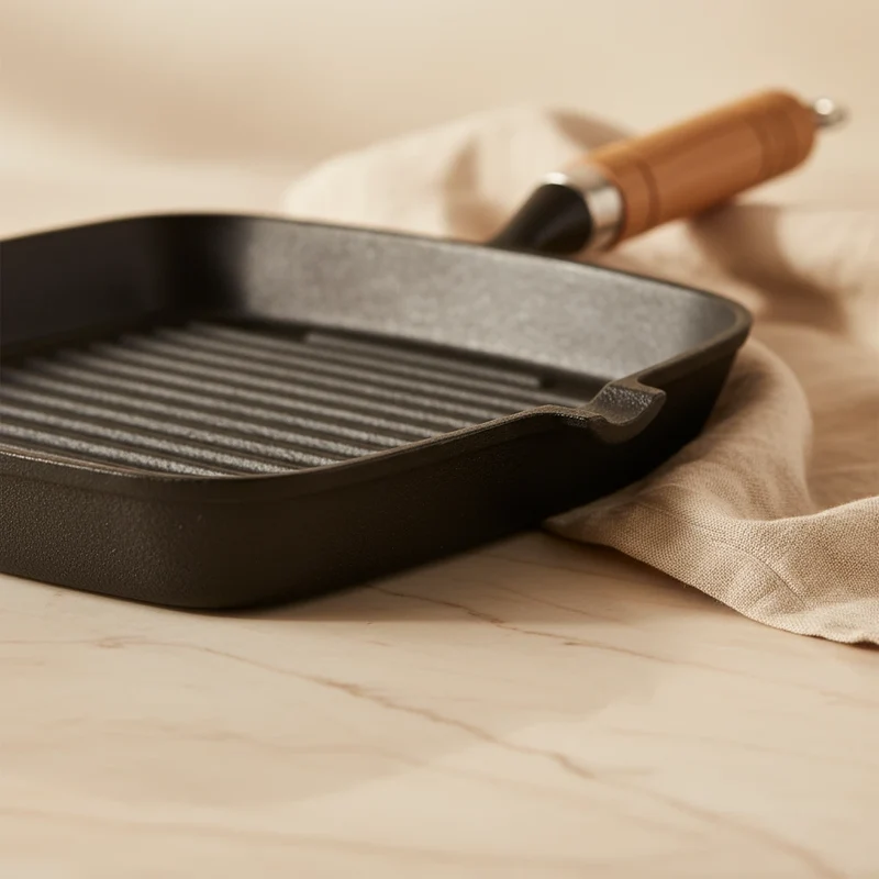 Poêle à Griller en Fonte - 24 cm
