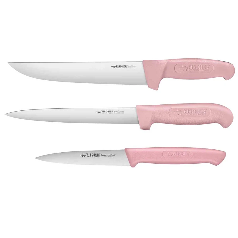 Lot de 3 couteaux de cuisine Rose - FISCHER
