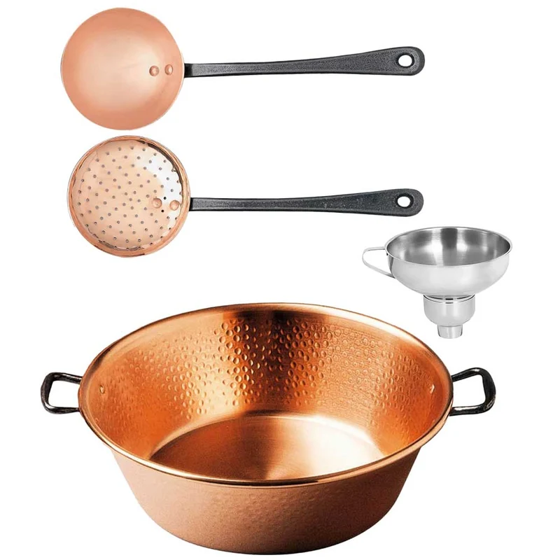 Ensemble Confiture Bassine Cuivre martelé Tous Feux Induction - BAUMALU