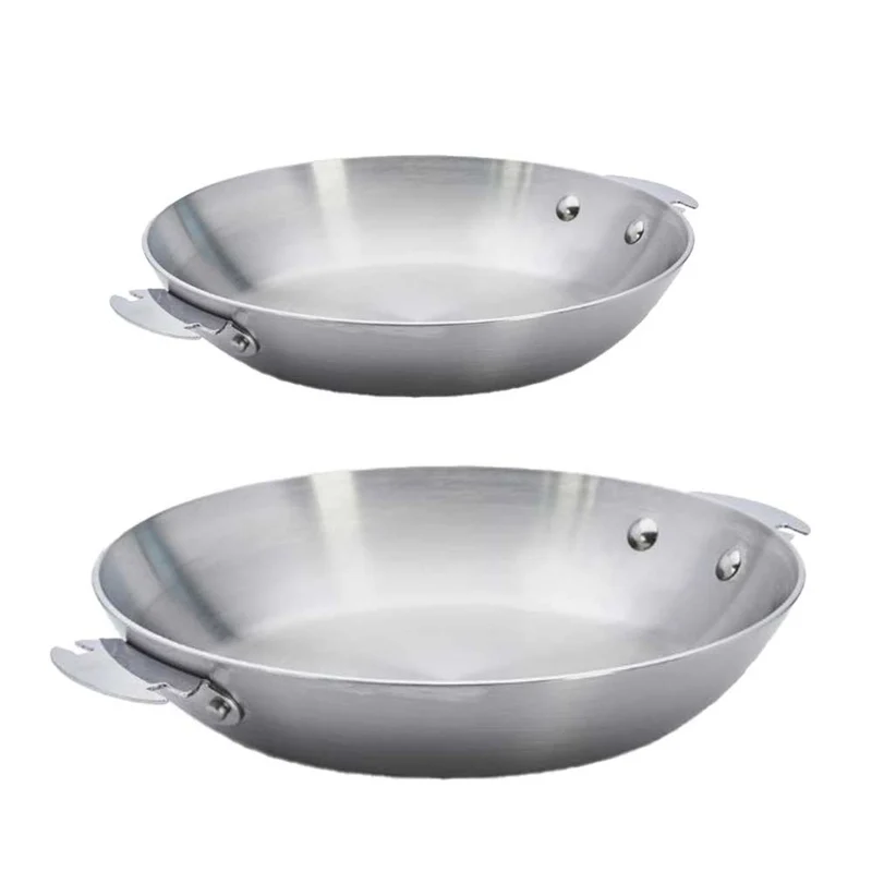Lot 2 Poêles inox Alchimy LOQY - DE BUYER