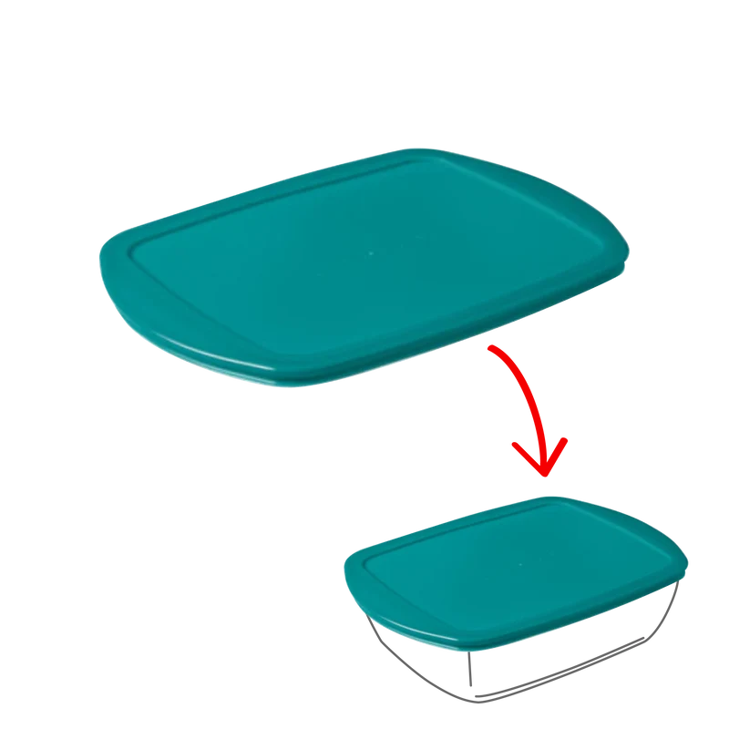 Cook & Store - Couvercle de rechange rectangulaire vert peacock XL