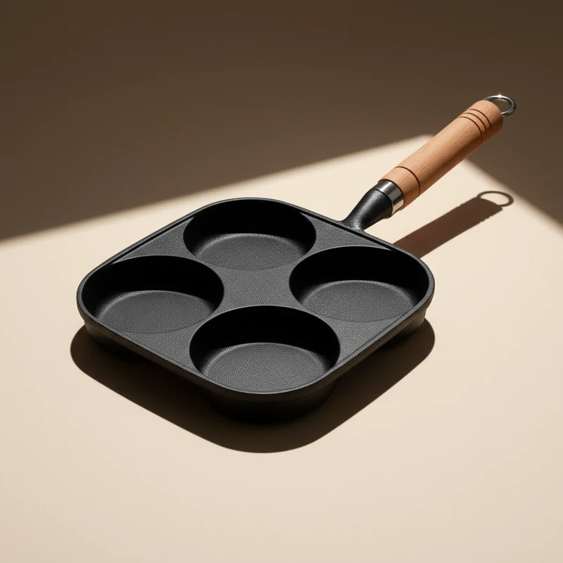 Poêle à Pancake en Fonte - 4 Compartiments
