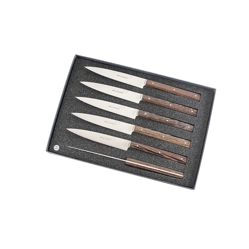 Coffret 6 couteaux Sakura Manche Wengé - Au Sabot