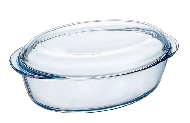 Cocotte ovale en verre grand format
