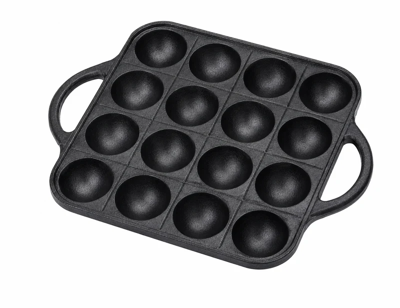 CHEFCO,TAF-14,Cast Iron Takoyaki Pan, 16 Holes
