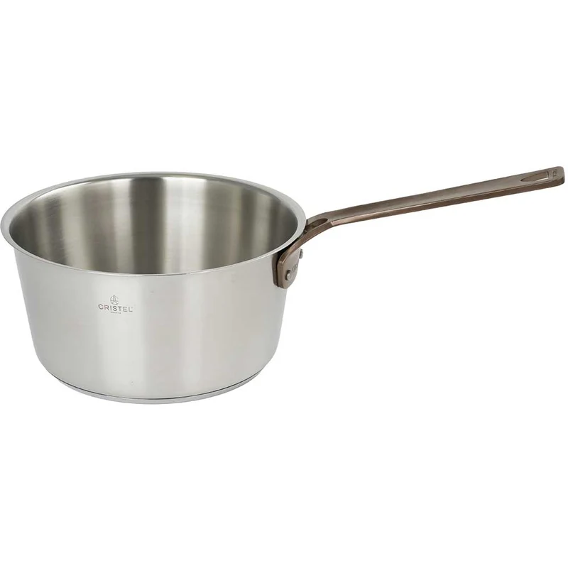 Casserole Inox Brossé Poignée Cuivrée - CRISTEL