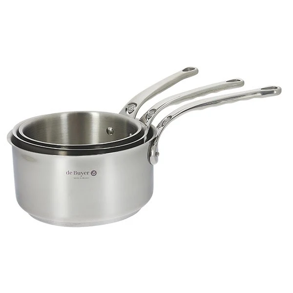 Set 3 casseroles inox Milady 16, 18 et 20 cm De Buyer
