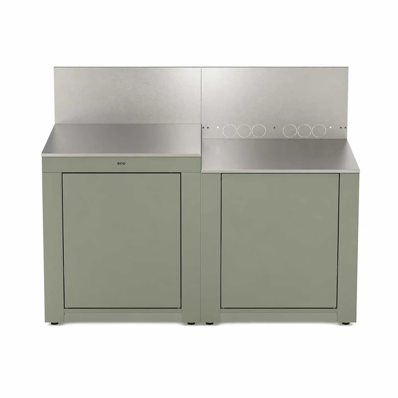 Cuisine Essential 2 Modules Vert Sauge - ENO