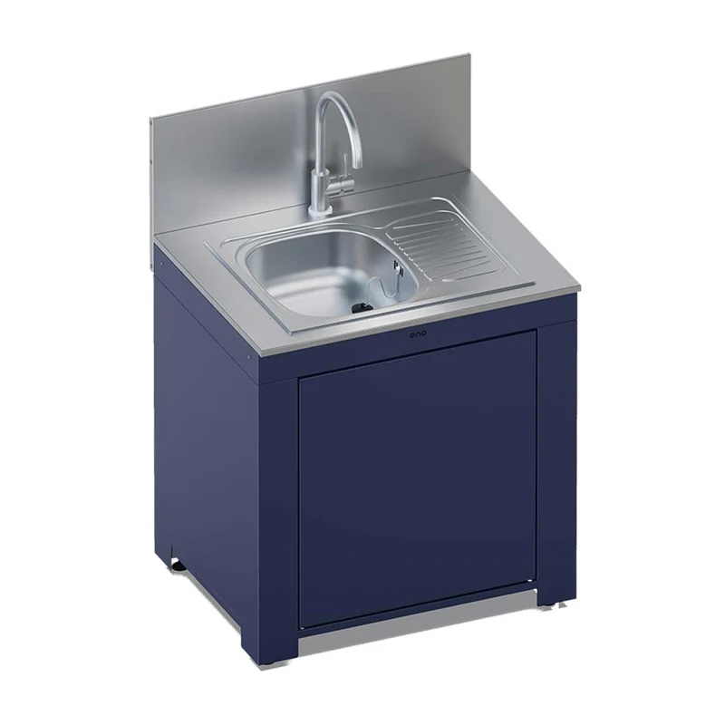 Meuble Évier avec Égouttoir 80 cm Bleu navy - ENO