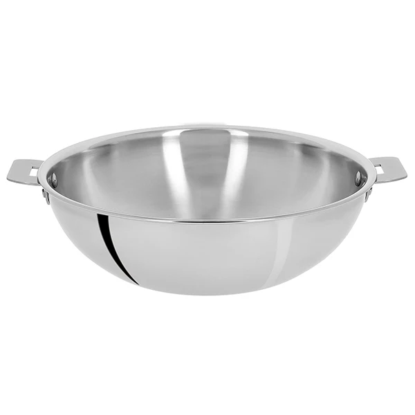 Wok tout inox Casteline sans manche 30 cm Cristel