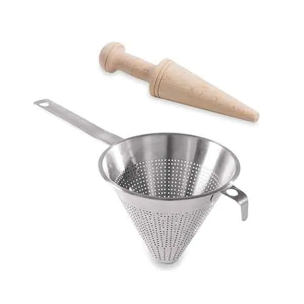 Lot chinois de cuisine en inox et pilon