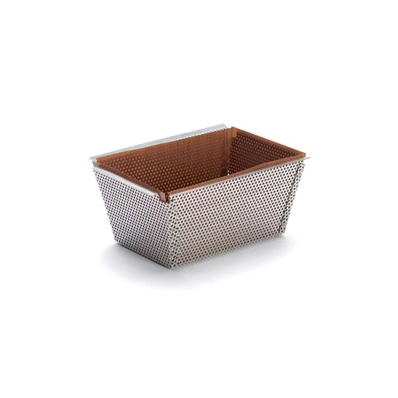 Moule à cake rectangulaire fond amovible 15 cm + 2 feuilles cuisson - DE BUYER