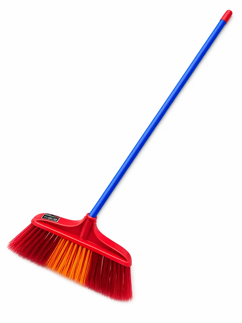 CHEFCO,3245, Hard-Bristle Plastic Broom, 43" /110cm L Handle
