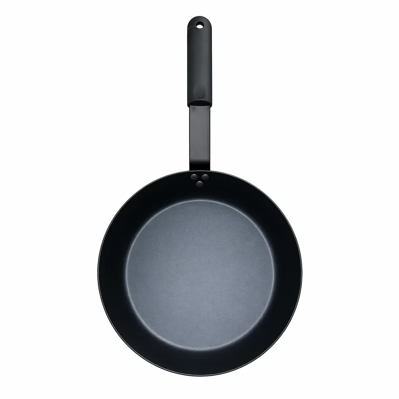 Sub-equip,BSFP-10,10"/26cm Dia Blue Carbon Steel Fry Pan with Silicone Grip Handle