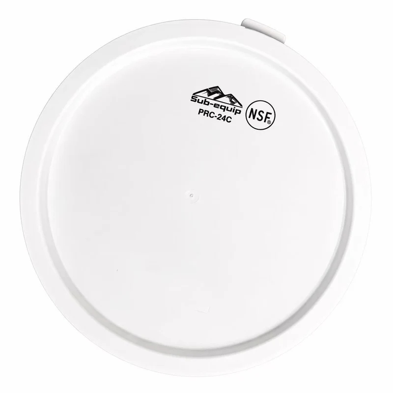 Sub-equip,PRC-24C,Round Lid Cover for 2Qt/4Qt Containers, White