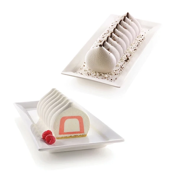 Lot moule en silicone 3D Meringua et moule à insert bûche Silikomart