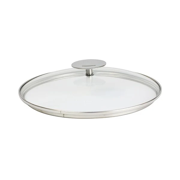 Couvercle en verre bombé Platine 30 cm Cristel