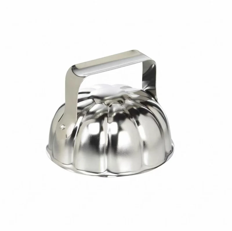 CHEFCO,18-8-4, 4"Stainless Steel Mousse Mold with Round Flower