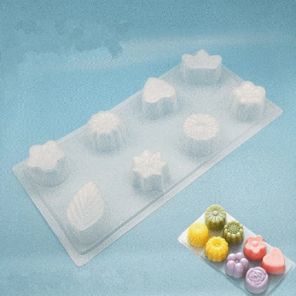 CHEFCO,PM-138,Plastic Molds( 6 compartment heart molds)