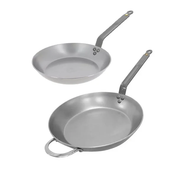Lot 2 poêles acier Minéral B 24 et 32 cm De Buyer