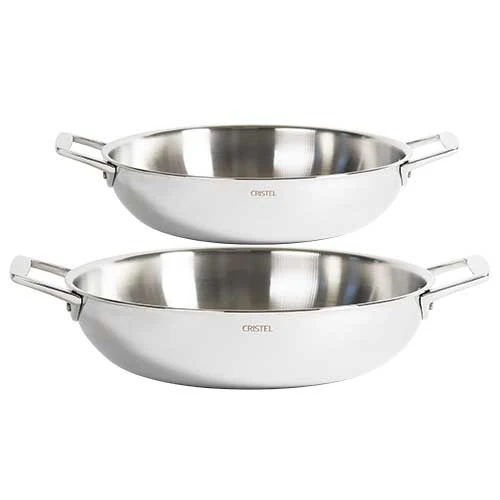Lot de 2 Plats Sautoir Inox Castel'Pro - CRISTEL