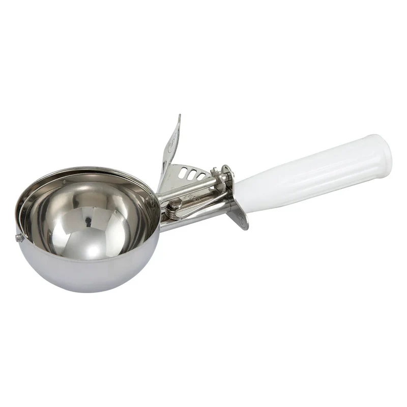 Sub-equip,ICOP-6WT, 4 2/3oz (138ml) Ice Cream Disher with White Handle,Size #6