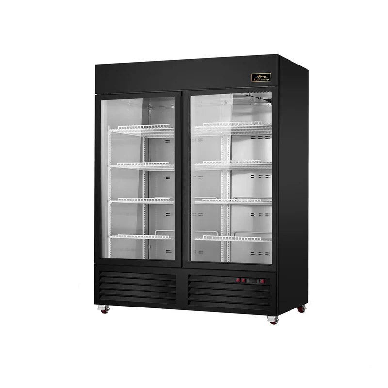 Sub-equip, SCE-B48SR, 54"x 30.35"x 80.83" Sliding Glass Door Refrigerator Merchandiser with LED Lighting